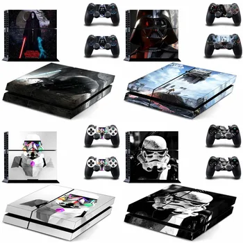 Star Wars Vinüül Naha Kleebise jaoks PlayStation4 PS4 Konsool ja 2 Kontrollerid Decal Full Cover Kiled Mäng Tarvikud