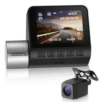 Sõidu Salvesti 4K WiFi Dual Auto Kaamera 2in Full HD Dashcam Super Night Vision Recording (G-Sensor Autod