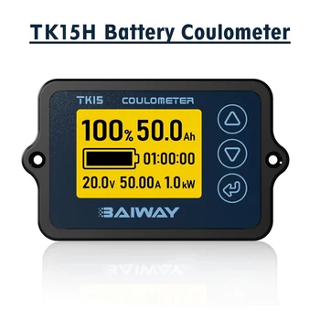 TK15H Aku Coulometer 8-120V 50A/100A/350A Suure Täpsusega Patarei Tester Pinge, voolu SOC Aku Monitor