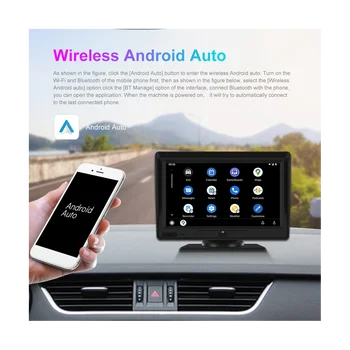 Traadita Carplay Android Auto 7 Tolline Ekraan Raadio Ees Backup Kaamerad, Bluetooth, WIFI, FM Bluetooth-Peegel Link TF Kaardi