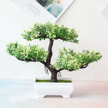 Trident Laua Kaunistused Kapseldatud Taim Teretulnud Mänd Imitatsioon Bonsai Taime Roheline Taim Väljas Pulm Kodu Kaunistamiseks