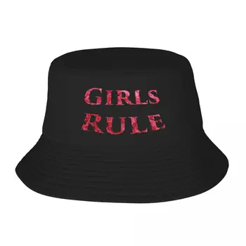 Tüdrukud Reegel Roosad Lilled - Girl Power Sõna Kunst on Tumesinine Taust Kopp Müts Müts Luksus Brändi naljakas müts Golf Müts Naiste Meeste