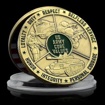 USA Sõjaväe Armee põhiväärtused Väljakutse Mündi Pääsme Kogumise Pronks Metallist Tänutahvlid Medal Kapsel Kodu Kaunistamiseks