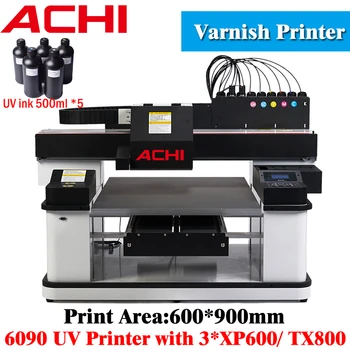 UV-6090 UV Printer A1 UV Lakk LED Printer Avatava Printer Automaatne UV Prindi Bottlle Puit T-särk Vaimse Trükkimine