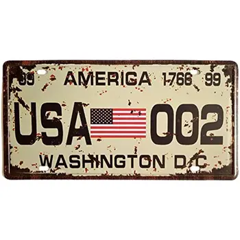 Usa Lipp Washington D.C. 002 Retro Vintage Auto numbrimärk Tina Logi sisse Pressitud Tag Suurus Kodu Pubi, Baar Decor plakatid