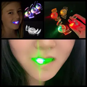 Uudsuse Sära Hamba LED Vilkuv Valgus Mänguasi Flash Traksid Suu Töö, Lapsed, Lapsed, Hele-kuni Mänguasjade Pidulik Pool Tarvikud
