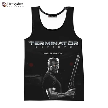 Uuemad Filmid Terminator 2023 Mood Suvel Meeste Tank Varrukateta Topid Kevadel Harajuku Isiksuse 3D Trükitud Meeste Riided Tops