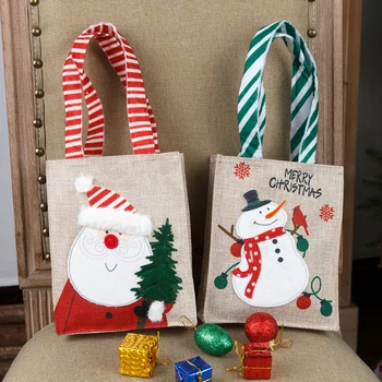 Uus Aasta 2024 Christmas Candy Dragee Käekott Kingitus Kotid Xmas Noel Küpsist, Kommi Pakendi Jõulud Kodus Pool Decor Navidad 2023