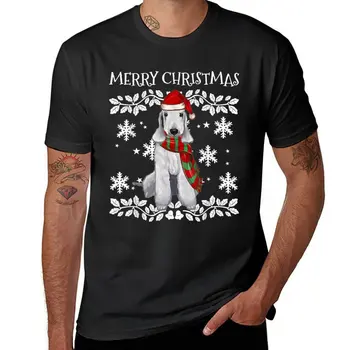 Uus Merry Christmas Ornament Bedlington Terrier Xmas Santa T-Särk naljakas t-särgid higi särk anime riided mens pikk t-särgid