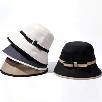 Uus Naiste Kopp Müts Tahke Vibu Stiilis Panama Mütsid Mood Luksus Müts Kalamees Müts Daamid Suvel Päike Travel Beach Müts Kingitus