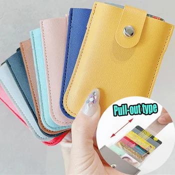 Uus Pu Nahk ID-Kaardi Hoidik (Solid Color Panga Krediitkaardi Kast Multi Pesa paksenema Kaardi Puhul Rahakoti Naised Mehed visiitkaart Kate