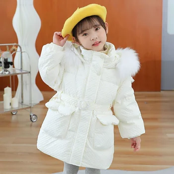 Uus Soe Valge part sulejope jaoks väikelapse Tüdruk Talve riided laste Üleriided tüdrukute riided parka kids armas mantel snowsuit