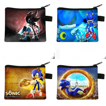 Uus Sonic the Hedgehog Null rahakott Kantavate kaart koti ümber Sonik mündi võti ladustamise kott Perifeerne Rahakott Poiss, Tüdruk, Kingitused, Mänguasjad