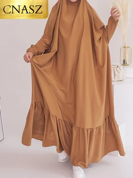 Uus klassikaline palve komplekt must islami abayas hijab rõivad naistele Ramadan Riided türgi tagasihoidlik Kleit Moe Kleit Eleaght
