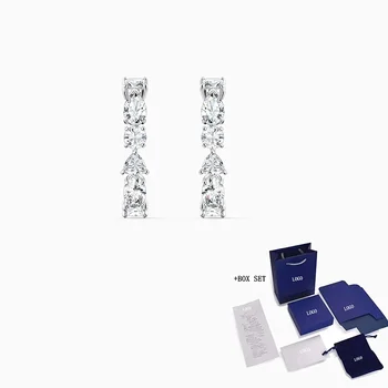 Uus ring crystal kolmnurkne ruut helmed naiste romantiline ehted sünnipäeva kingitused