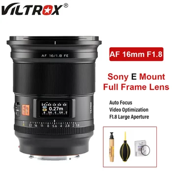 VILTROX 16mm F1.8 Objektiiv Täiskaadri Suur Ava Ultra Lainurk Auto Fookusega Objektiiv Koos Ekraani Ja Sony E-Mount Kaamera Objektiiv