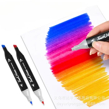 Vali Pen Kehtestatud Laste Värvikas Õline 48/60/80 Värv Art Pintsel Double Headed Mark Pen Värvikas ja Lihtne Valida