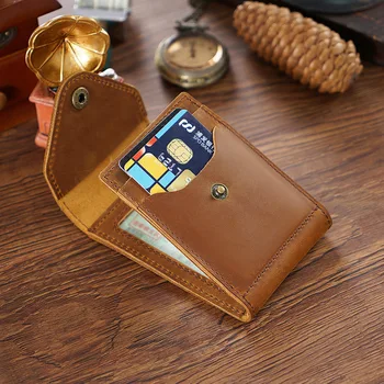 Varrak 100% Ehtne Nahk Kaardi Rahakott Meestele krediitkaardid Omanik Raha Kotis 5 Card Slots Väike Slim juhiluba Juhul
