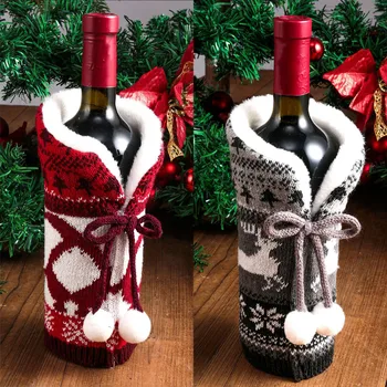 Villase Palli Silmkoelised Vein Set Jõulud Decor Atmosfääri Asjade Lumememm Parempidises Kingitus Omanikud Xmas Uus Aasta Veini Pudel Komplekt