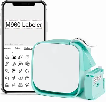 Vixic M960 Label Maker,Bluetooth Mini Label Maker Machine Kaasaskantavate käeshoitavate Label Printer,Nutitelefoni Labeler Kodu-Kontor