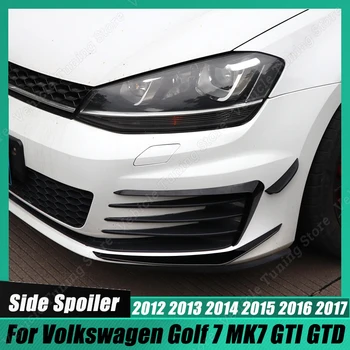 Volkswagen Golf 7 MK7 GTI GTD 2012-2017 Läikiv Must Auto esistange Lip Spoiler Pool Air Vent Canards Splitter Tarvikud