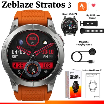 Zeblaze Stratos 3 Smartwatch AMOLED Ekraan Sport Smartwatch GPS Smartwatch Bluetooth-ühilduva Telefoni Kõne Südame Löögisageduse Monitor