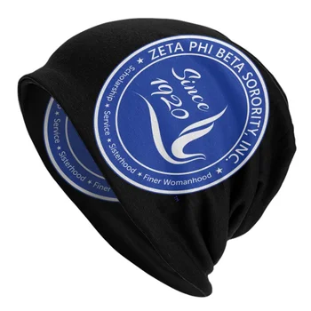 Zeta Phi Beta Logo Sinine Müts Müts Kootud Mütsid Mood Unisex Täiskasvanud kreeka Täht 1920 ZOB Sooja Talve Skullies Beanies Mütsid